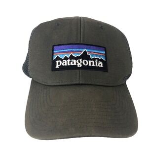 Patagonia Men's Trucker Snapback Hat Mesh Classic Logo Baseball Cap Gray